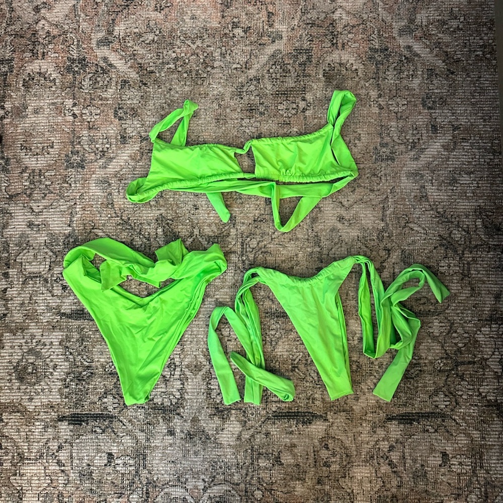 Frankie’s bikinis green glow